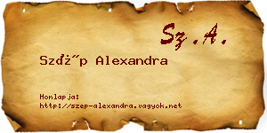 Szép Alexandra névjegykártya