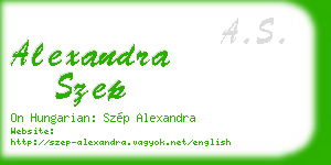 alexandra szep business card
